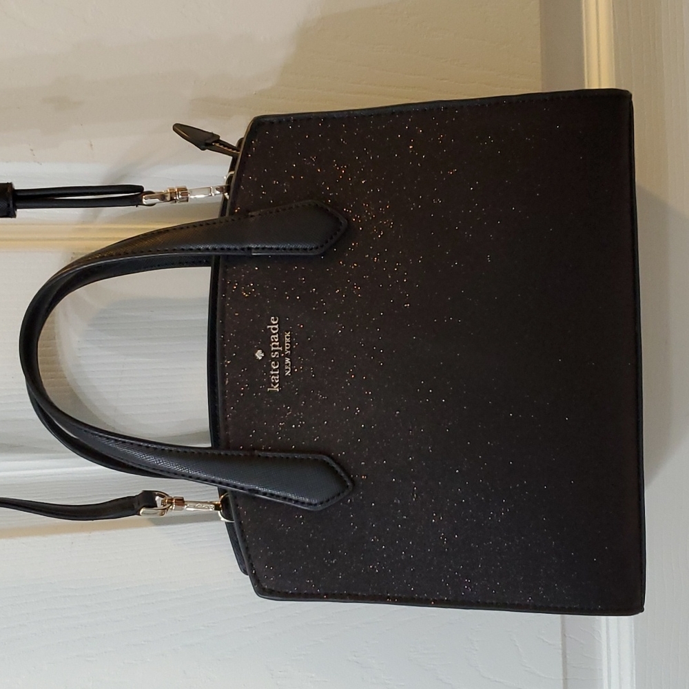 Kate Spade Black Glitter Satchel